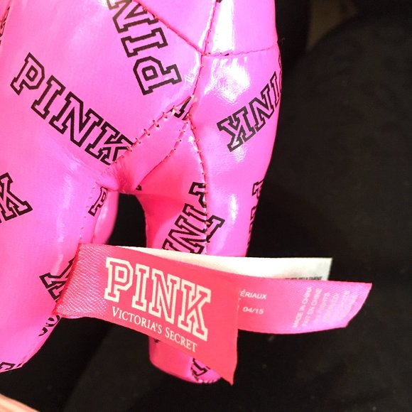Victoria Secrets Pink Stuffed Plush Vinyl Dog 2015 - Picture 11 of 11